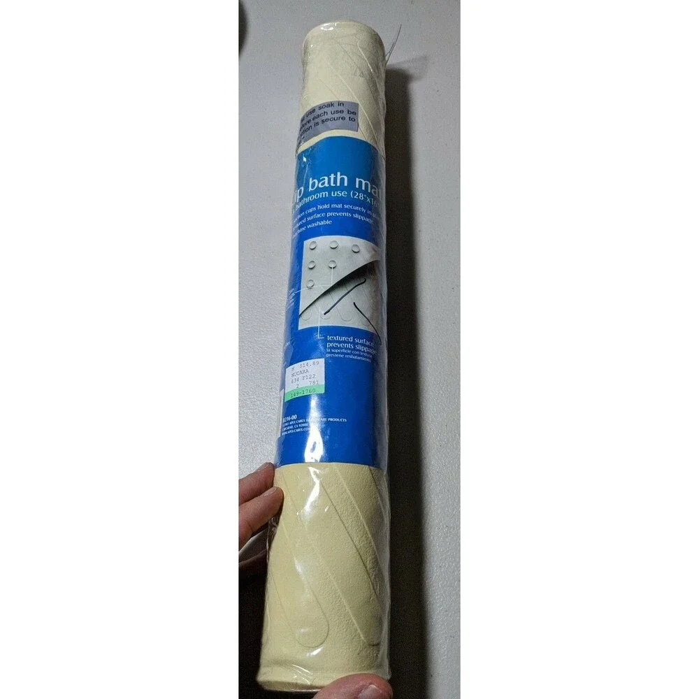 Carex 28 x 16 Bathtub Mat White, slip-resistant surface Sealed